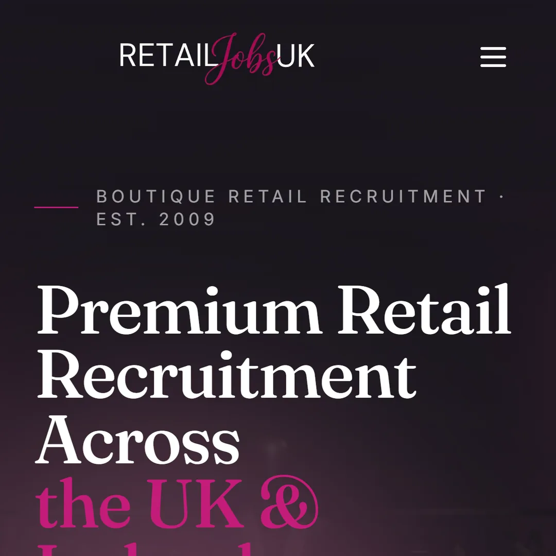 The new home page on a phone: the headline and introduction above the fold, with a menu button in the header.